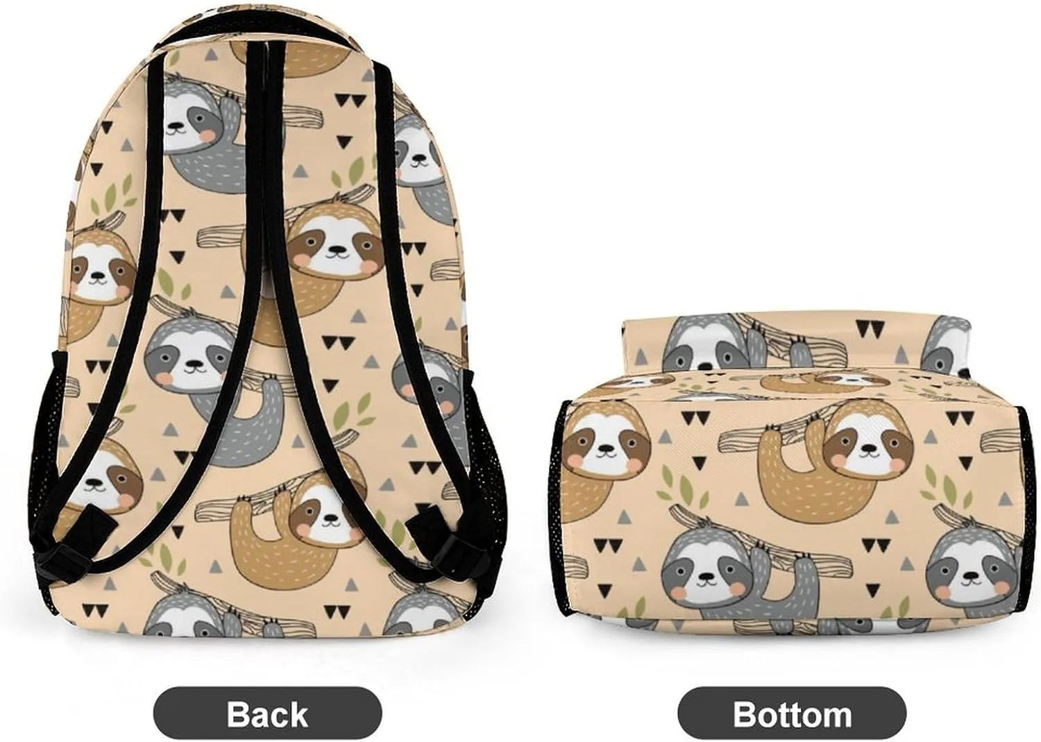 Sloth Backpack for Kids Girls Boys School, 16 Inches Cute Sloths Theme Bookbag, Adjustable, Lightweight, Large Capacity, Colorful Daily Casual Backpacks