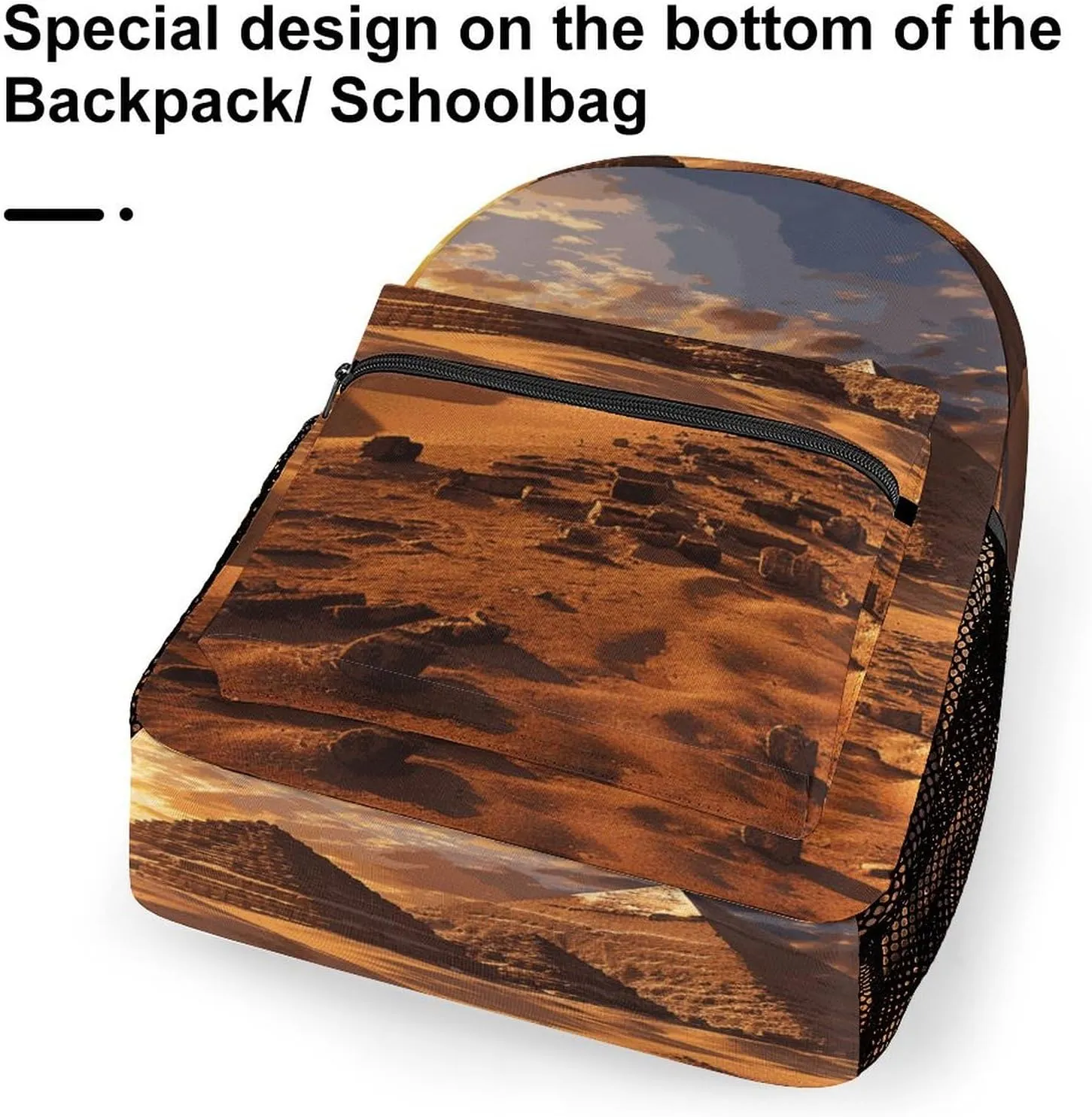 Small Backpacks Personalized Egyptian Pyramids Printing Travel Bag Lightweight Travel Backpack For Women Men