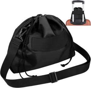 Small Travel Neck Pillow Bag for memory foam travel pillow,Luggage Travel Pillow Drawstring Bag Carrying Case with Trolley Sleeve&Adjustable Strap,Easily Attaches to Luggage,Backpacks