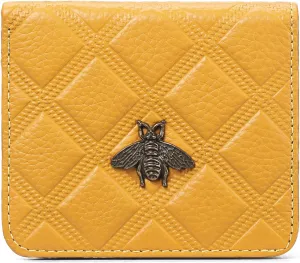 Small Wallet Women Compact RFID Blocking Credit Card Holder Bifold Genuine Leather Wallets with Zipper Coin Pocket
