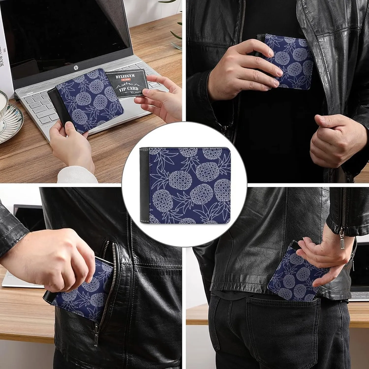 Soft PU Leather Bifold Wallet, Coin Purse Credit Pass Case, Durable Card-Holder Slim Billfold for Men Woman Money Storage