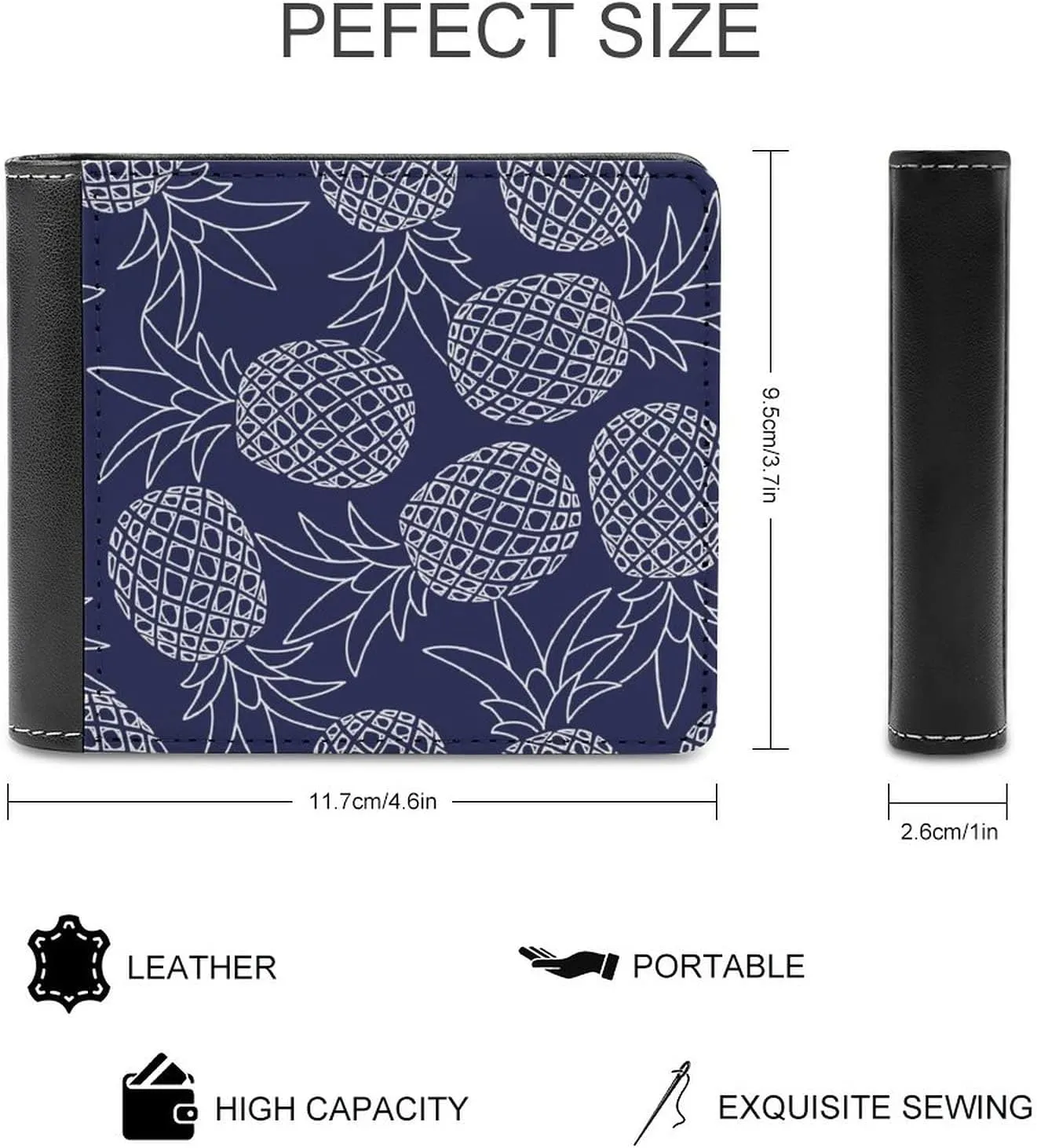 Soft PU Leather Bifold Wallet, Coin Purse Credit Pass Case, Durable Card-Holder Slim Billfold for Men Woman Money Storage