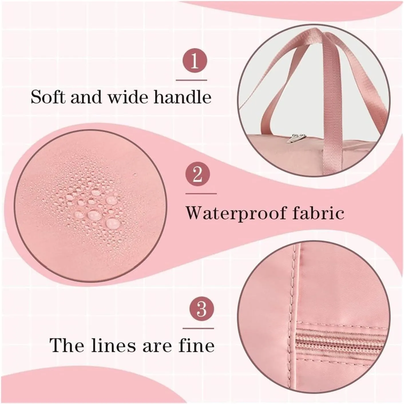 SOYON Large Capacity Travel Bag,Double Layer Wet Separation Travelling Bag,Collapsible Waterproof Large Capacity Travel Handbag For Outdoor(Cherry Blossom Pink)