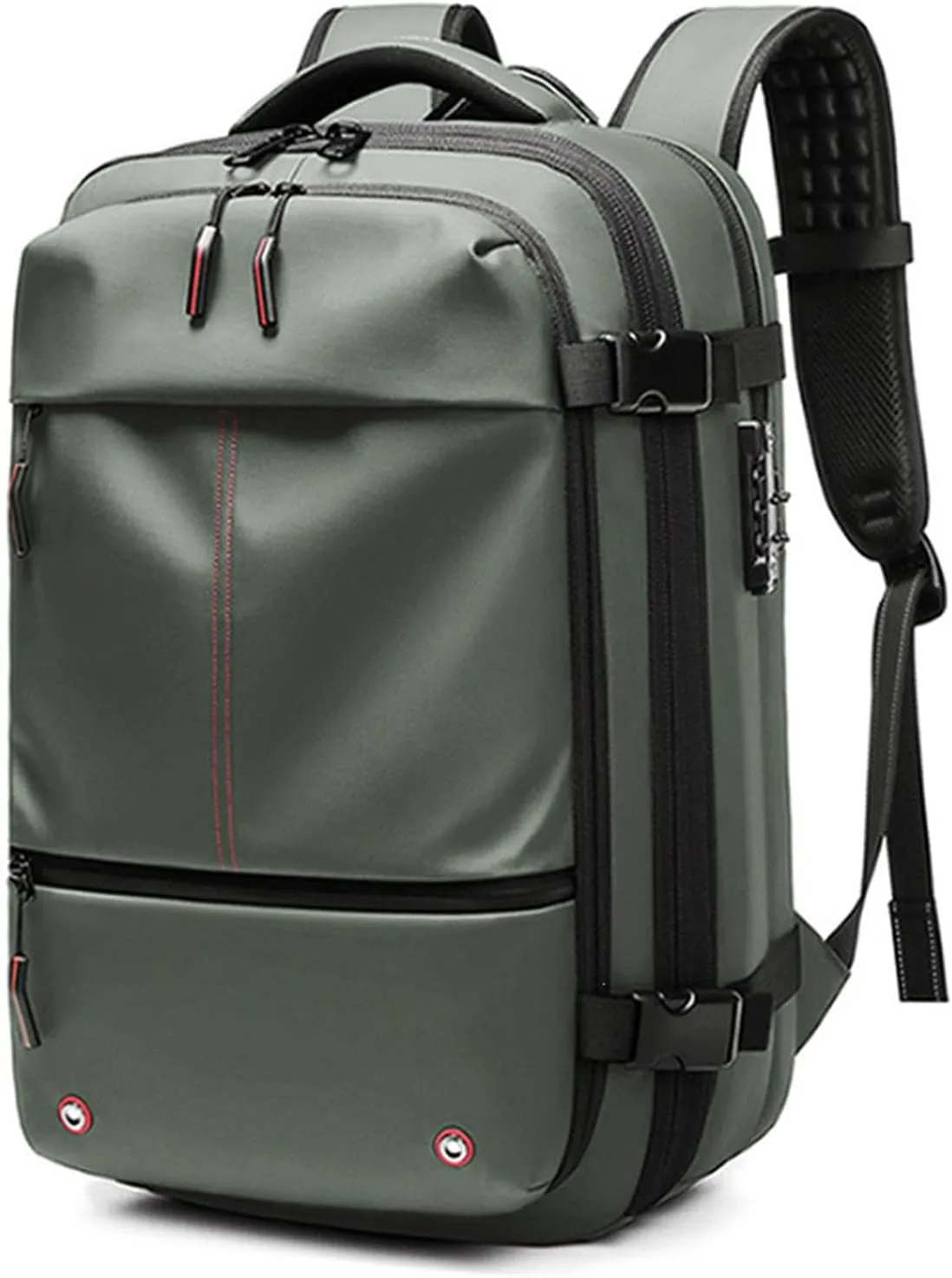 Space Vac Pro Backpack, Spacevac Pro Backpack, with Vacuum Seal Compression, 17”Laptop Vacuum Backpacks Travel with TSA Lock (NO Pump, C)