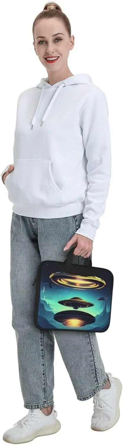 Spacecraft Descend Laptop Shoulder Bag Portable Laptop Bag Laptop Case Crossbody Briefcase w/Strap Handle