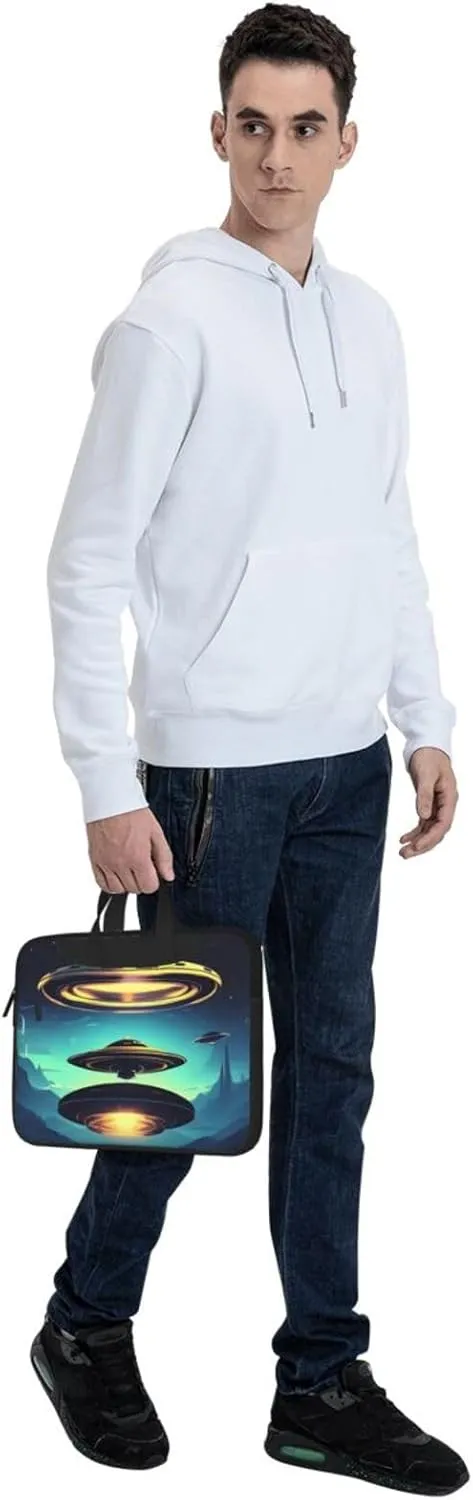 Spacecraft Descend Laptop Shoulder Bag Portable Laptop Bag Laptop Case Crossbody Briefcase w/Strap Handle
