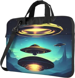 Spacecraft Descend Laptop Shoulder Bag Portable Laptop Bag Laptop Case Crossbody Briefcase w/Strap Handle