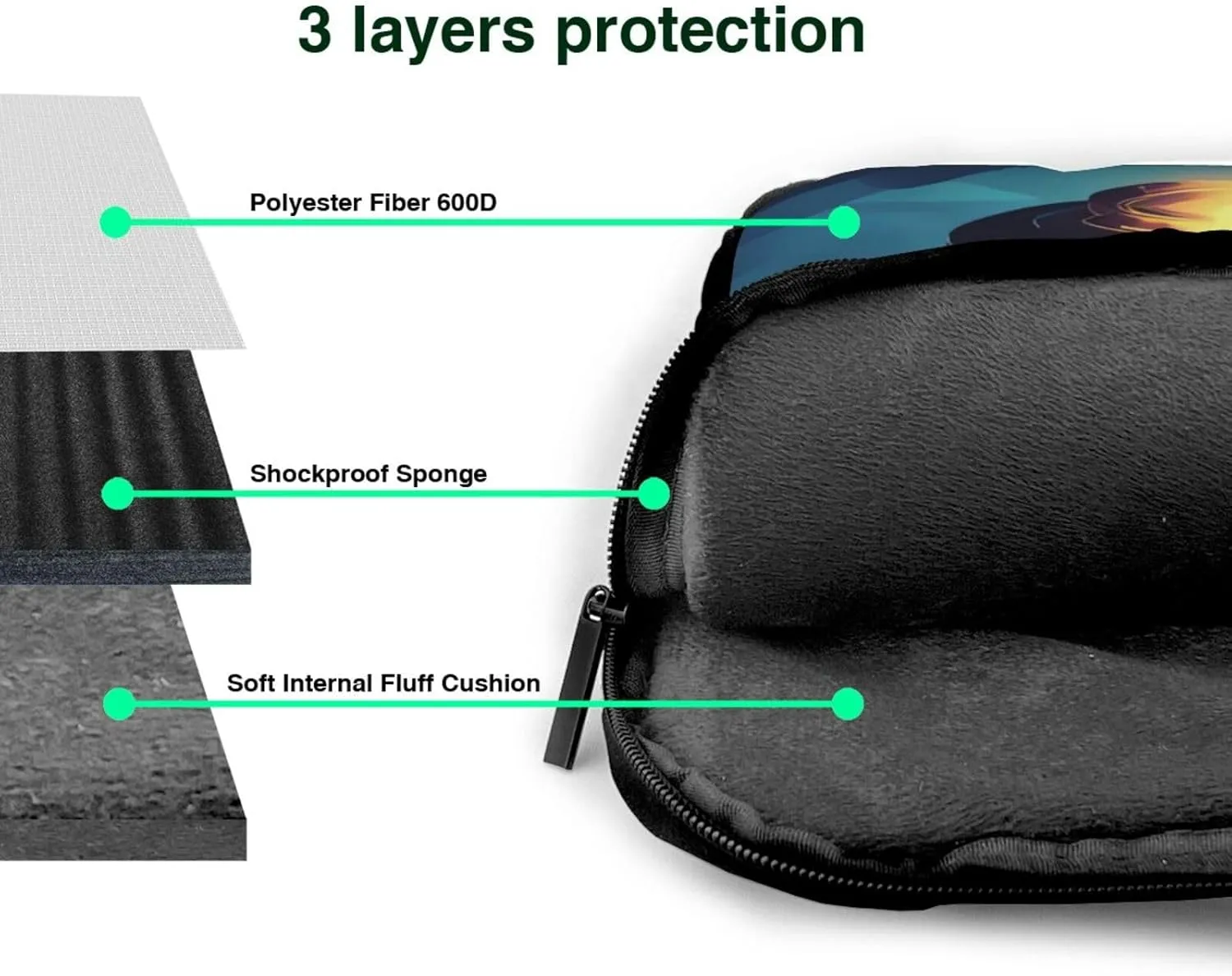 Spacecraft Descend Laptop Shoulder Bag Portable Laptop Bag Laptop Case Crossbody Briefcase w/Strap Handle