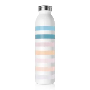 Splashy Slim Water Bottle with Colorful Stripes