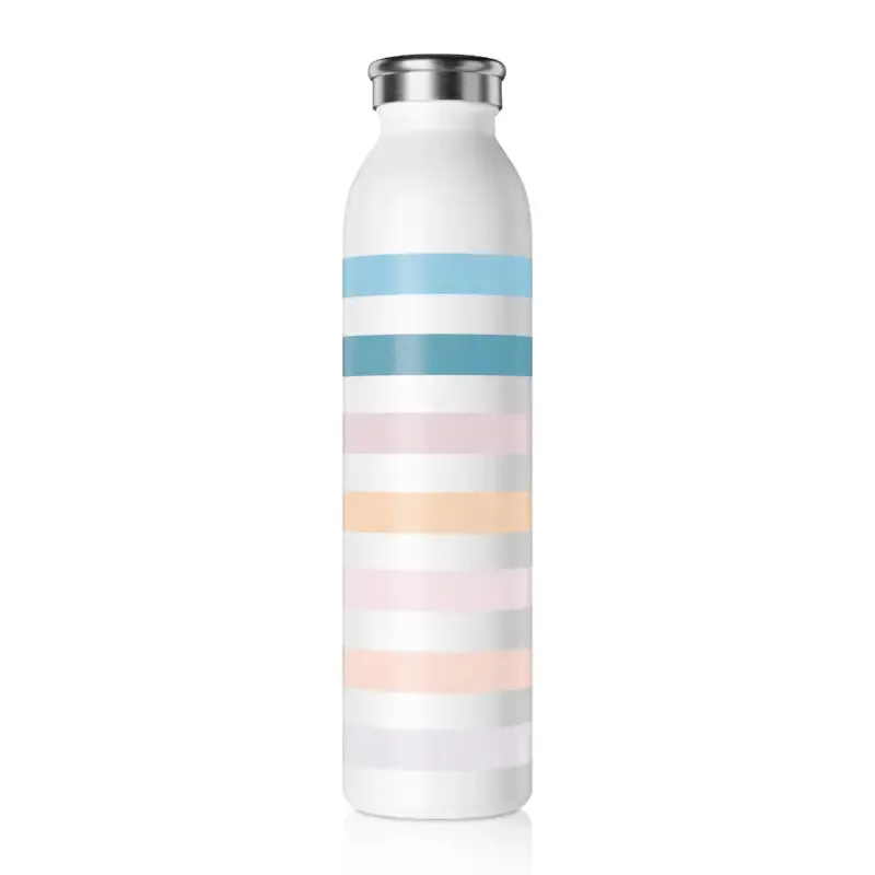 Splashy Slim Water Bottle with Colorful Stripes