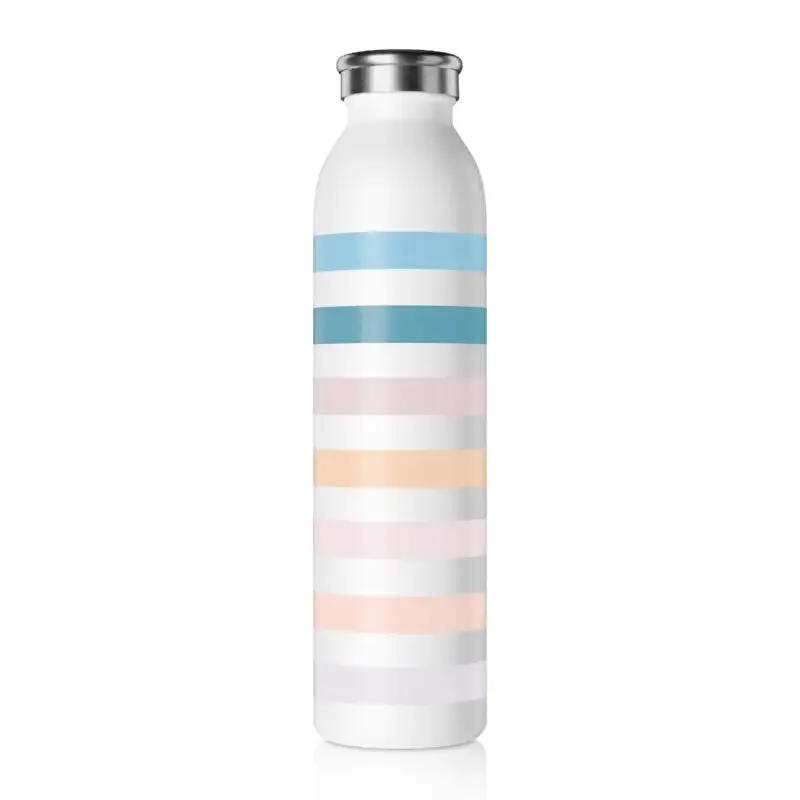 Splashy Slim Water Bottle with Colorful Stripes