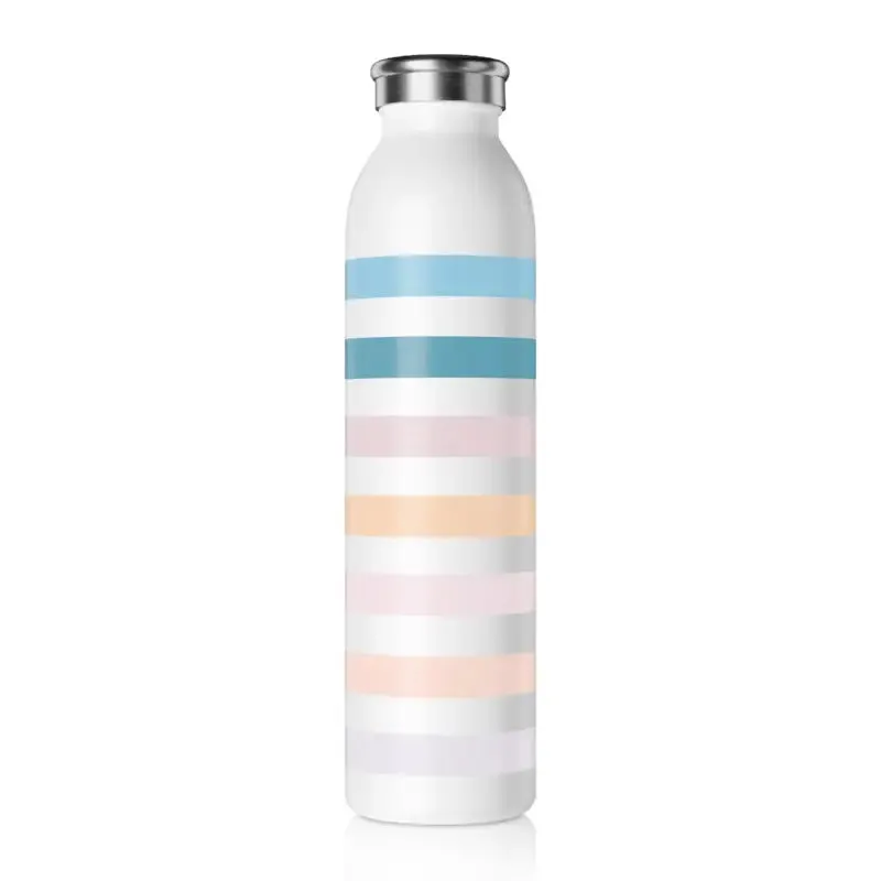 Splashy Slim Water Bottle with Colorful Stripes