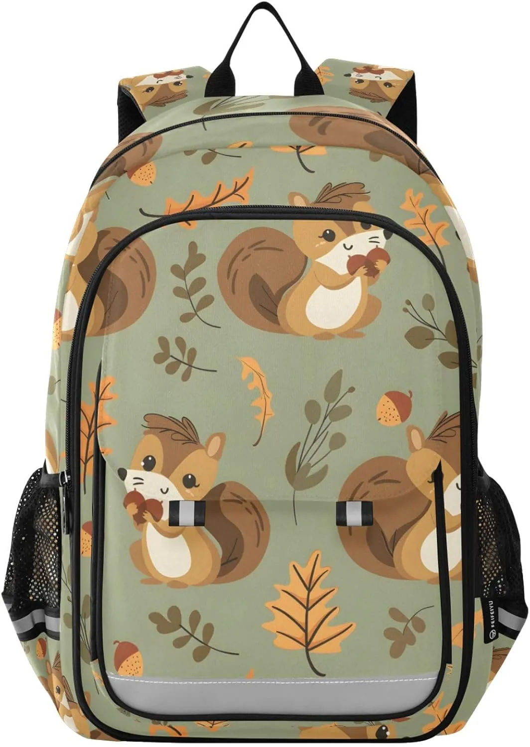Squirrel Acorns Oak Leaves Laptop Backpack Purse for Women Men School Bag 17 Inch Bookbag Student Boys Girls Travel Casual Daypack