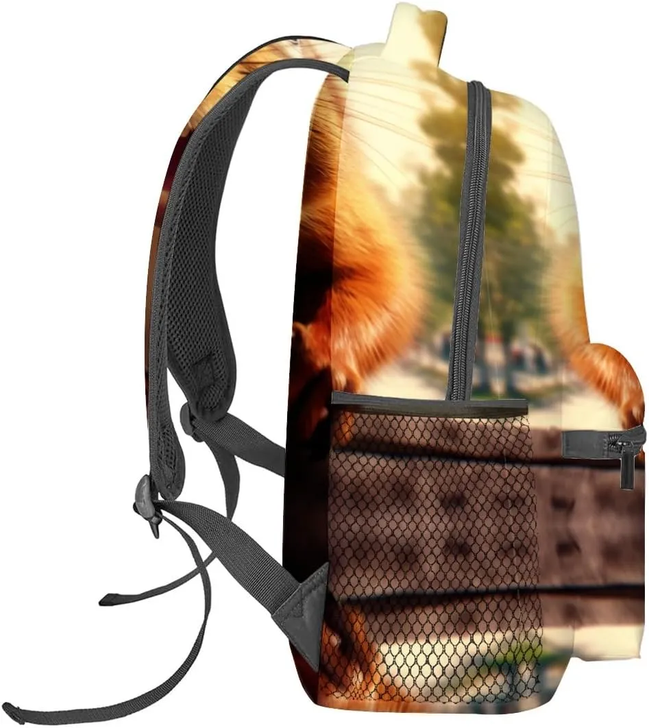 Squirrel Backpack Travel Backpacks Laptop Rucksack,School Bookbag for Women Kids Boys Girls,Cute Animal Back Pack Accessories Bags,Ideal Gifts for Work, Outdoor Adventures