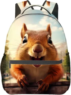 Squirrel Backpack Travel Backpacks Laptop Rucksack,School Bookbag for Women Kids Boys Girls,Cute Animal Back Pack Accessories Bags,Ideal Gifts for Work, Outdoor Adventures