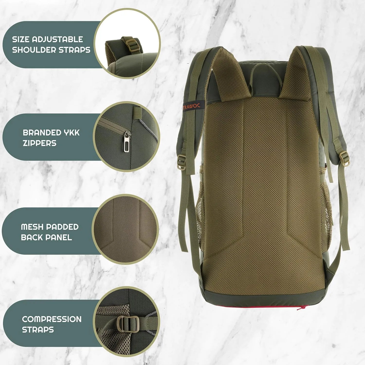 STEALTH 40L Travel Backpack for Men and Women, Laptop & Shoe Compartment Rain Cover,Casual Bag for trekking & Hiking