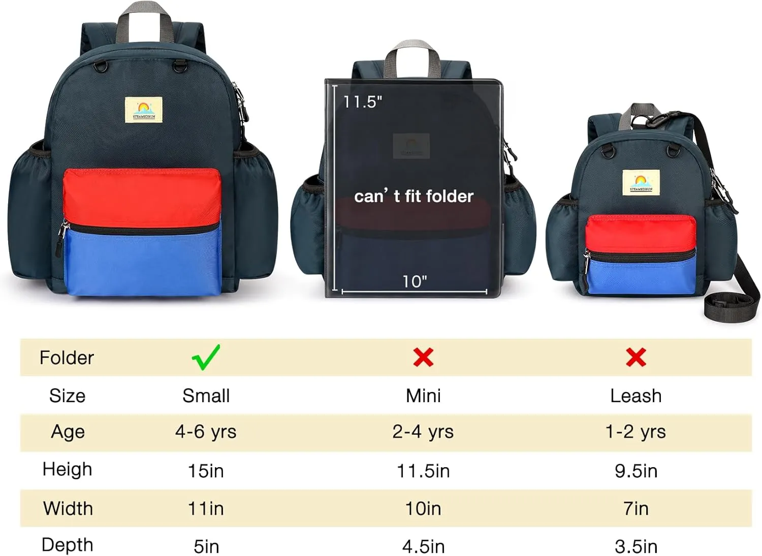 STEAMEDBUN Kids Backpack for Boys 4-6: Boys Backpacks for Elementary - 15 inch Backpack for Kindergarten