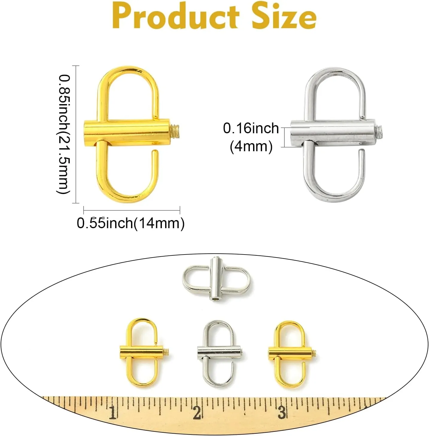 Stiesy 10 Pcs Adjustable Purse Chain Shortener Buckles Chain Links Tiny Clip to Shorten Length Alloy Bag Strap Converters for Handbags/Backpacks DIY Bag Accessories