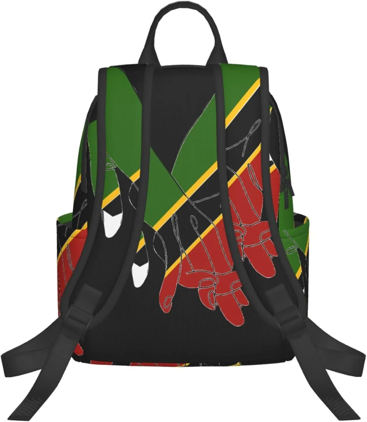 St.Kitts United Flag Casual Laptop Backpack Travel Rucksack Sports Daypack Adjustable Strap Bags with Multi-Pockets for Working Running Camping