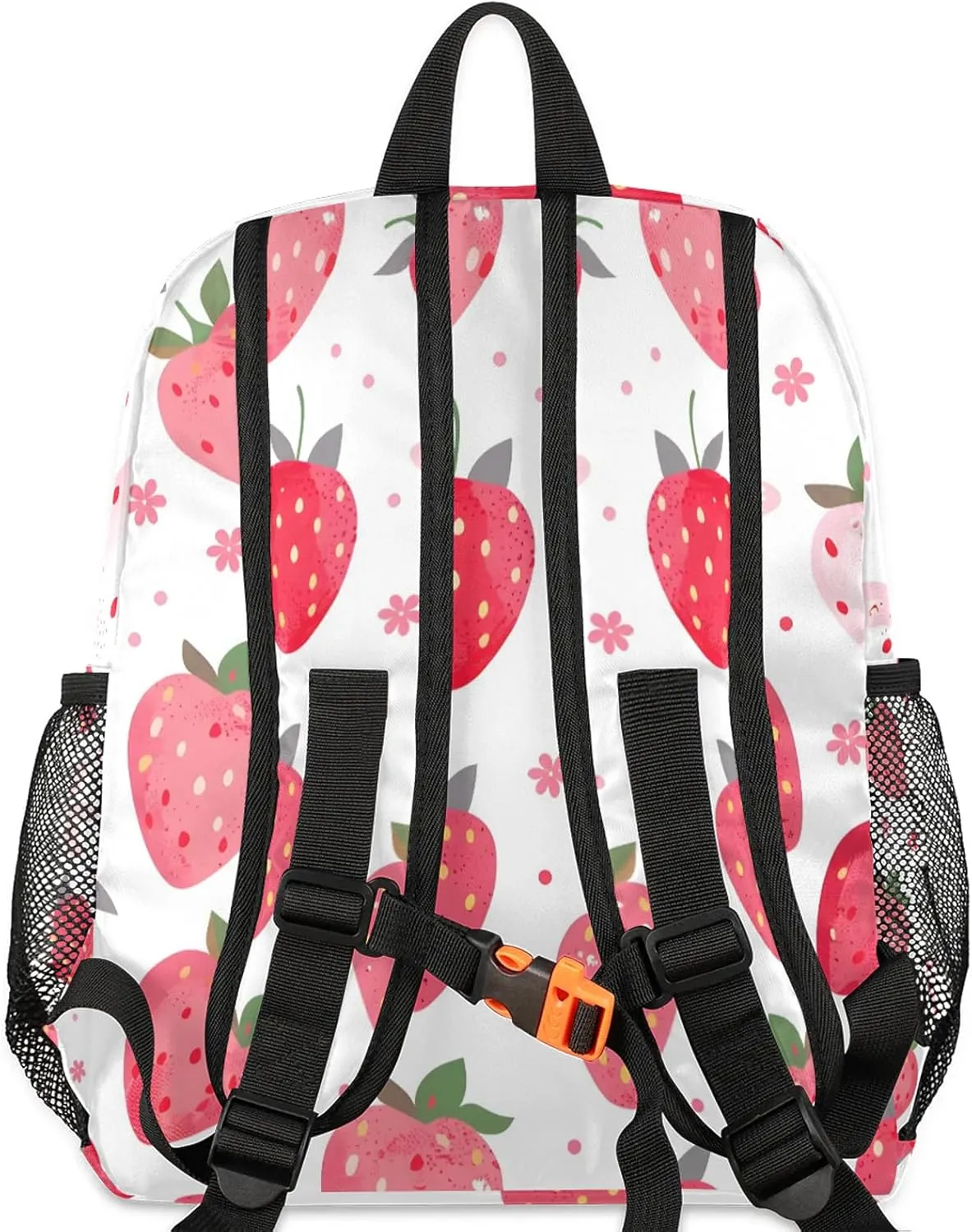 Strawberry Theme Personalized Backpack Bag with Name Lightweight Custom Shoulder Bags Waterproof Casual Backpacks Travel Laptop Bag for Work Picnic 12in