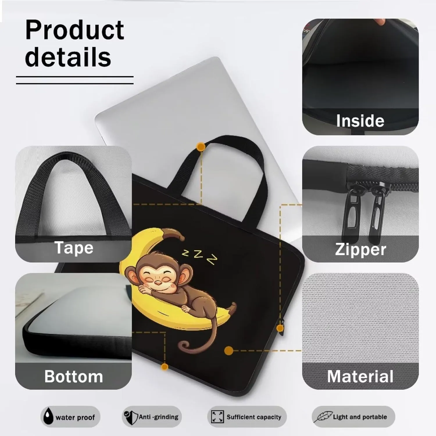 Stylish Laptop Tote Bag for 10-17 inch Notebook,Mens Laptop Carrying Case Laptop Sleeve Bag