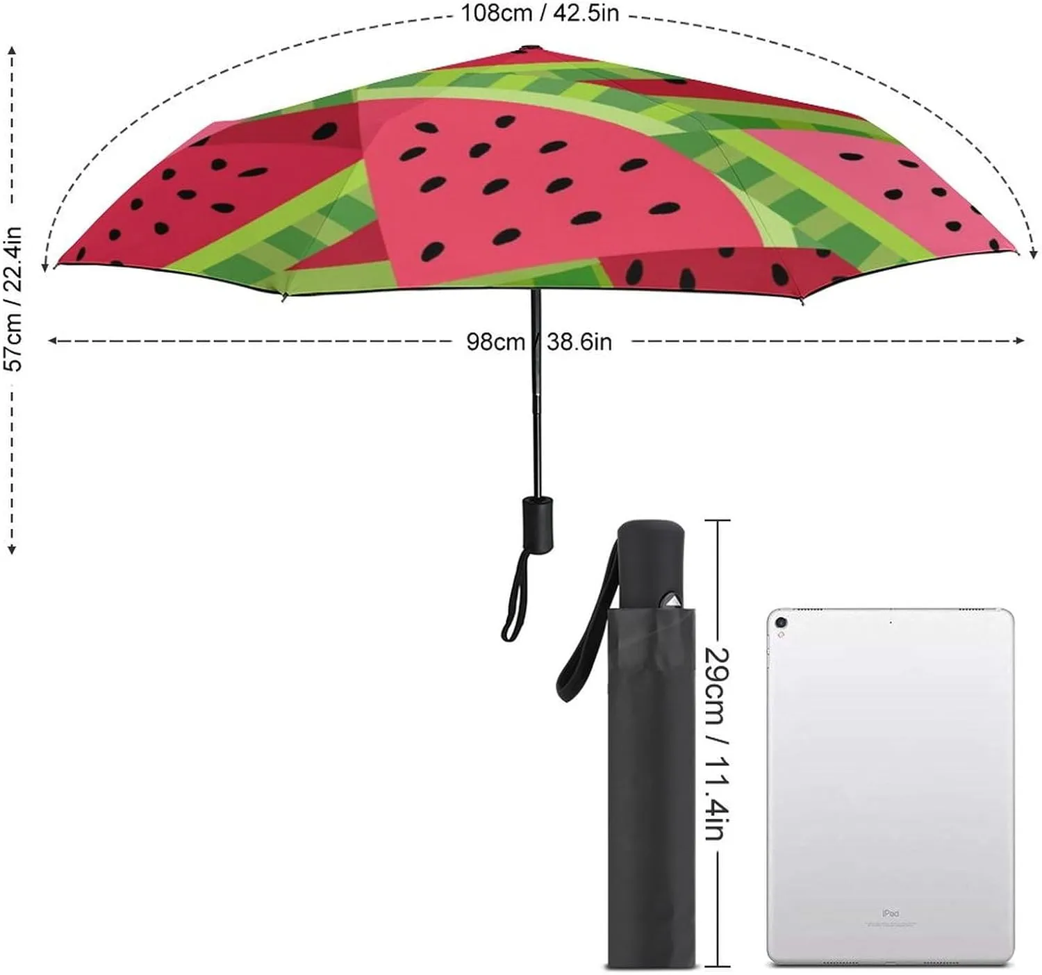 Summer Anchors Lifebuoys Compact Travel Umbrella, Windproof Waterproof Stick Umbrella Protection Umbrellas