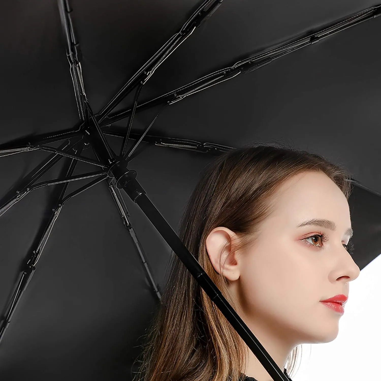 Summer Anchors Lifebuoys Compact Travel Umbrella, Windproof Waterproof Stick Umbrella Protection Umbrellas