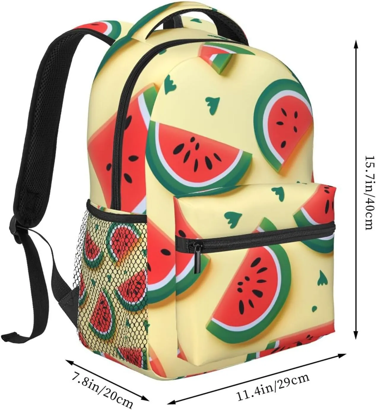 Summer Watermelon Backpack for Men Women Casual Daypack Laptop Backpack Computer Bag Travel Laptop Bag