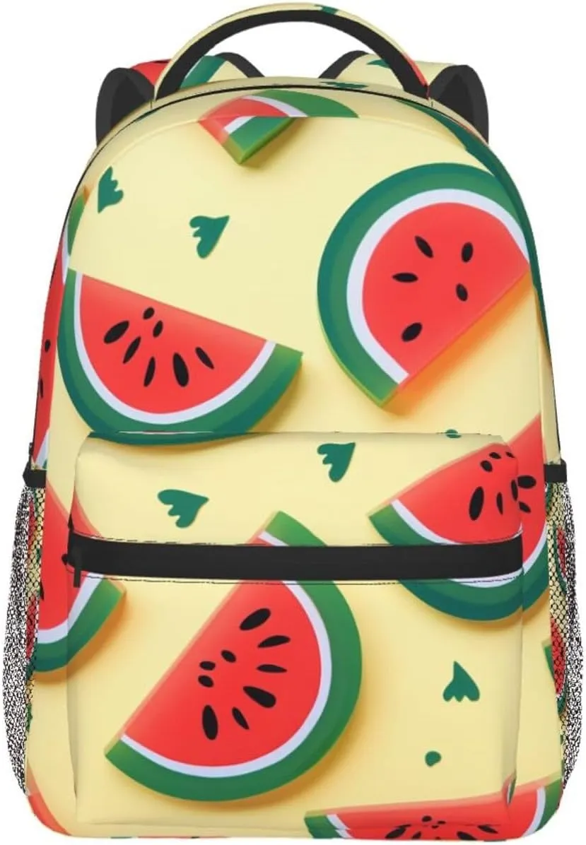 Summer Watermelon Backpack for Men Women Casual Daypack Laptop Backpack Computer Bag Travel Laptop Bag