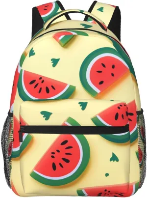 Summer Watermelon Backpack for Men Women Casual Daypack Laptop Backpack Computer Bag Travel Laptop Bag