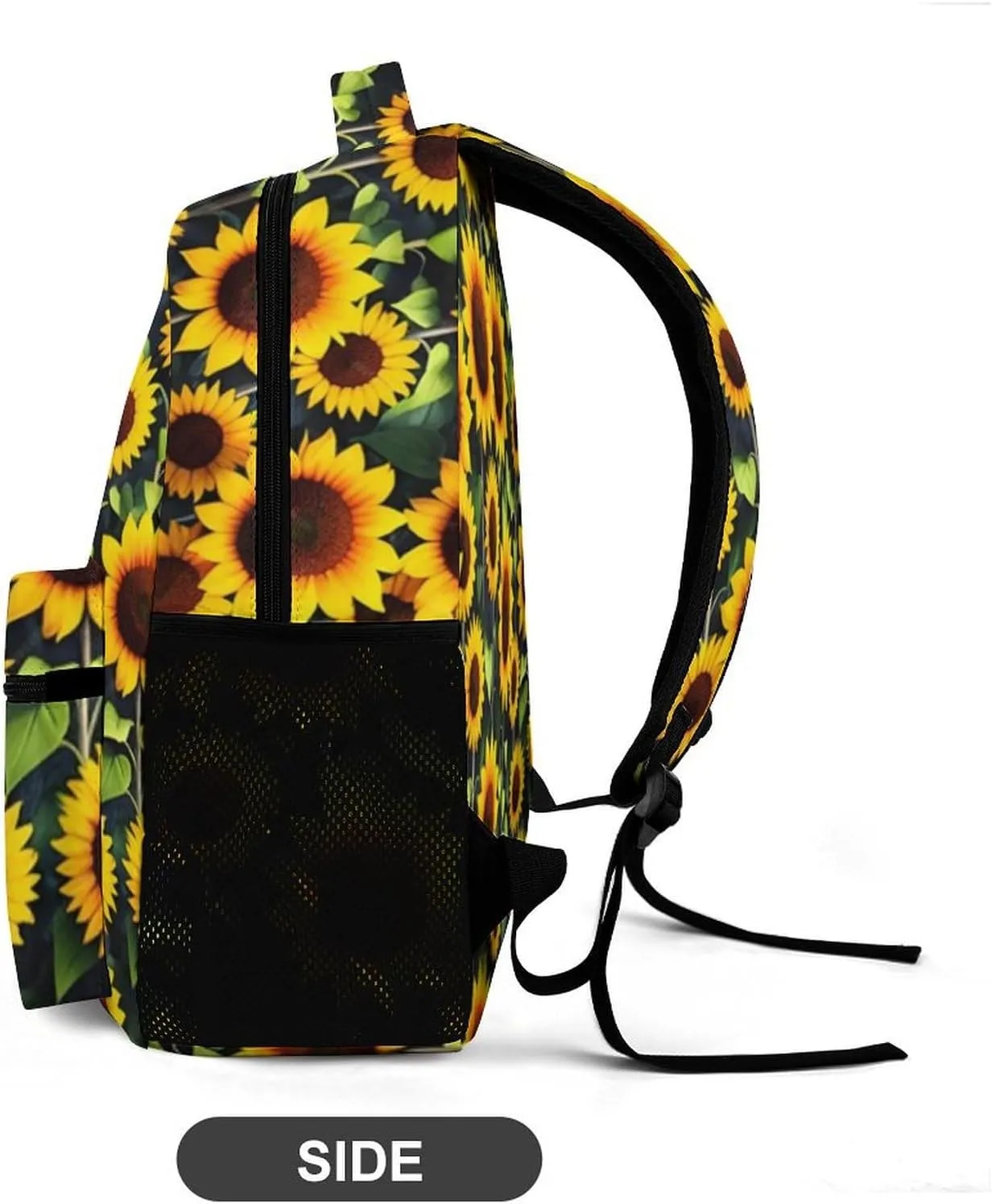 Sunflower Backpack for Kids Girls Boys School, 16 Inches Cute Sunflowers Theme Bookbag, Adjustable, Lightweight, Large Capacity, Colorful Daily Casual Backpacks