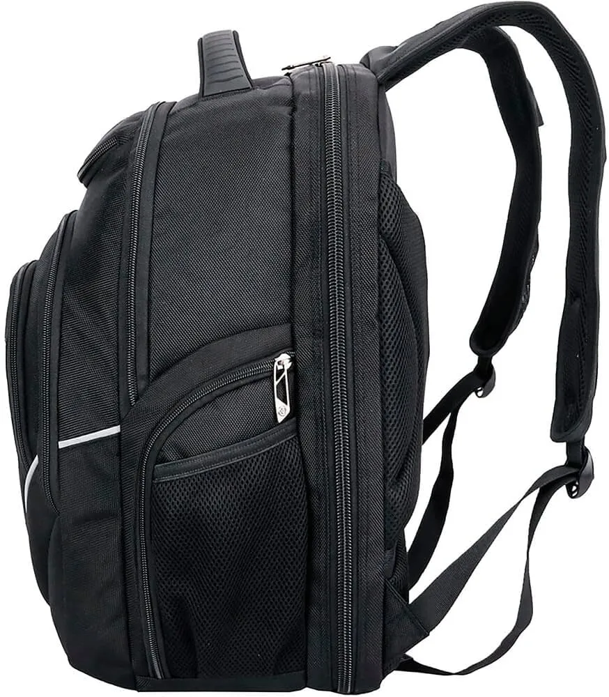 Swissdigital Design TSA-Friendly Large Backpack, Business Laptop Backpack for Men with USB Charging Port/RFID Protection (TERABYTE J16BT-1) One Nation One World