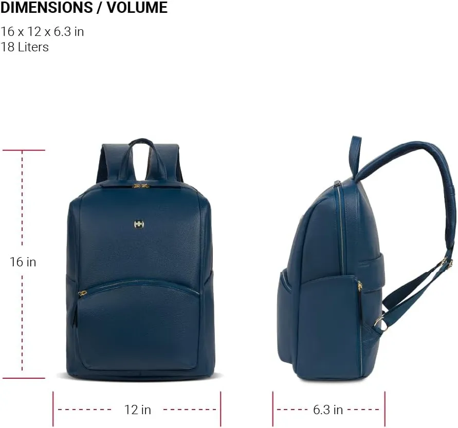 SwissGear Serenity Luxe Women's Laptop Backpack, Blue, 16 Inches