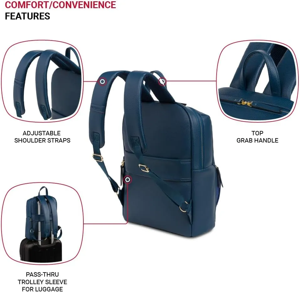 SwissGear Serenity Luxe Women's Laptop Backpack, Blue, 16 Inches