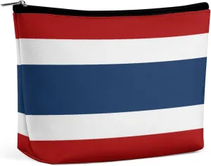 Thailand Flag Cosmetic Bag Makeup Organizer Travel-Friendly Pouch for Girls Women