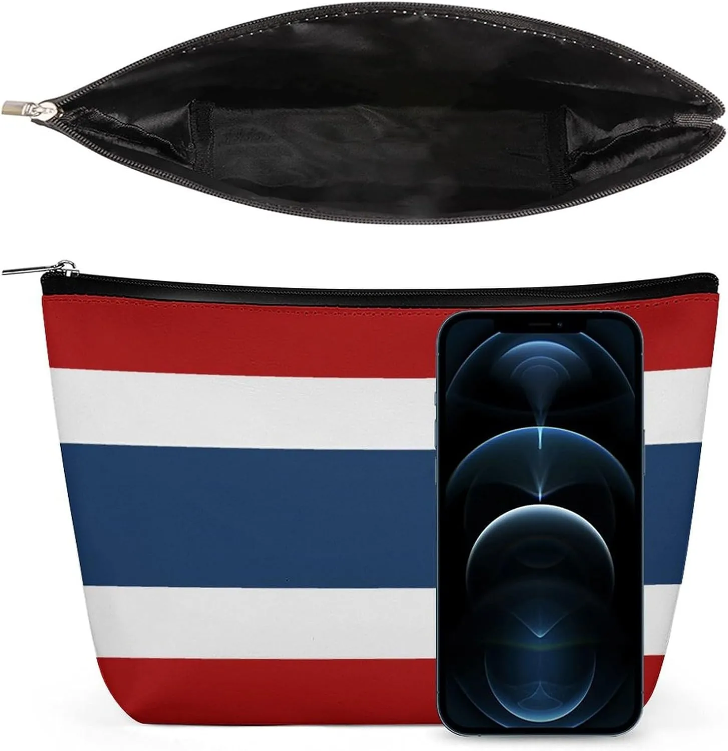 Thailand Flag Cosmetic Bag Makeup Organizer Travel-Friendly Pouch for Girls Women