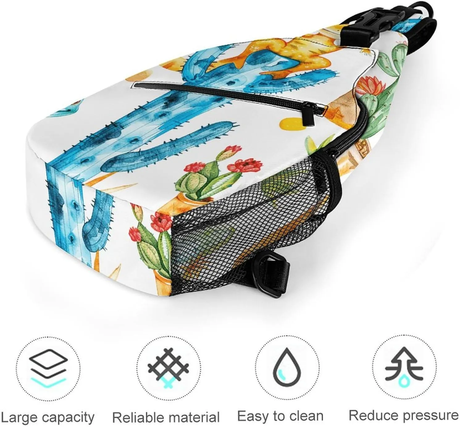 The Fish Are Swimming Around Sling Bag Lightweight Crossbody Chest Pack Travel Shoulder Bag with Adjustable Strap