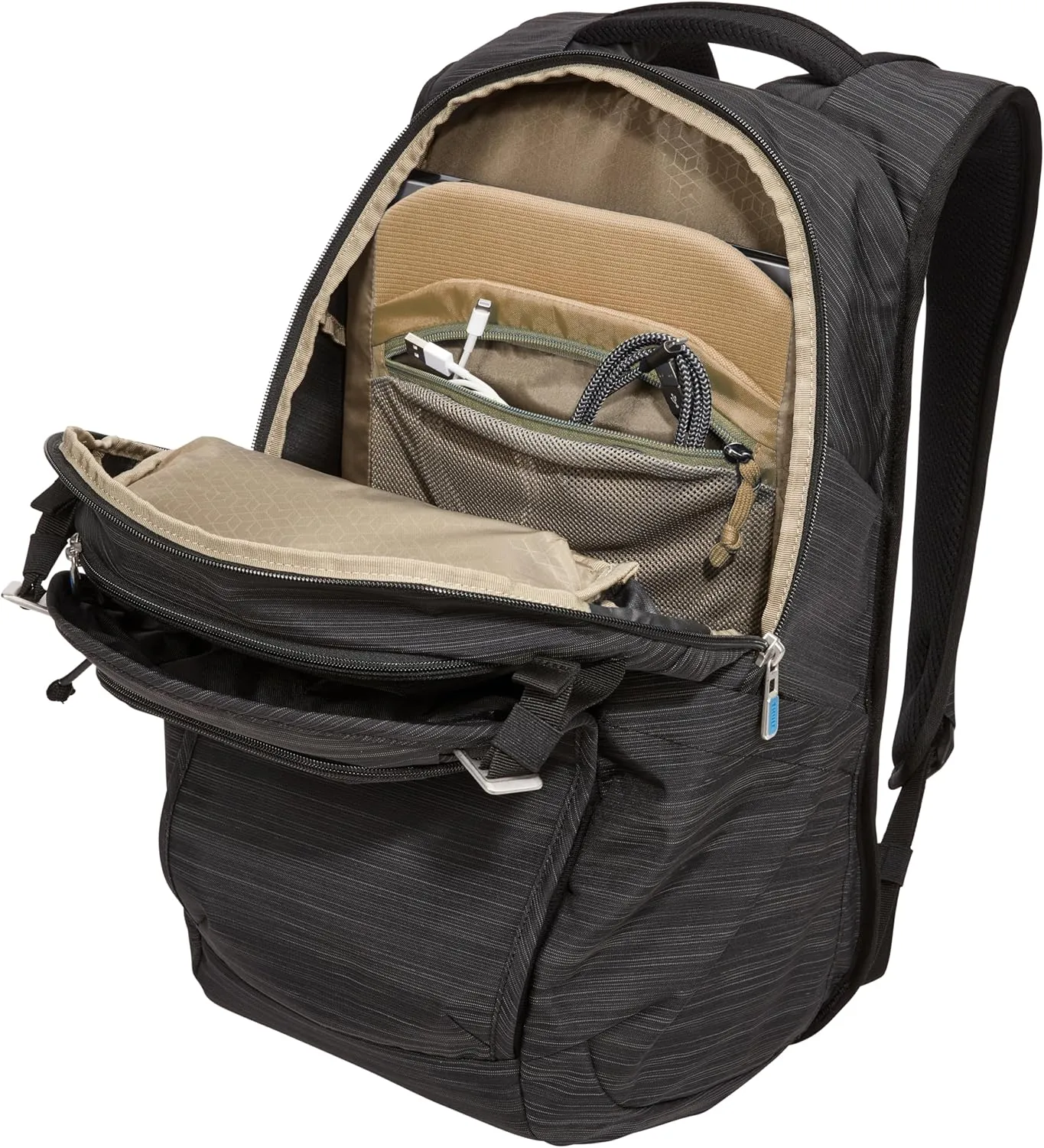 Thule Construct Backpack - School, Work & Travel - Padded Laptop Sleeve - Internal Organizational Quick Access Front Pocket