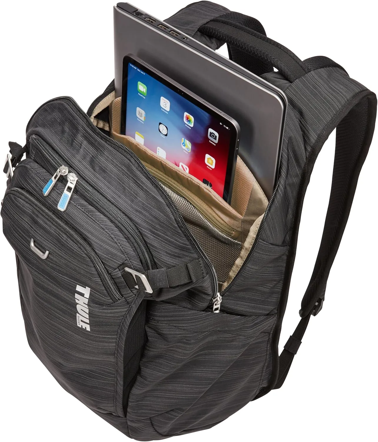 Thule Construct Backpack - School, Work & Travel - Padded Laptop Sleeve - Internal Organizational Quick Access Front Pocket