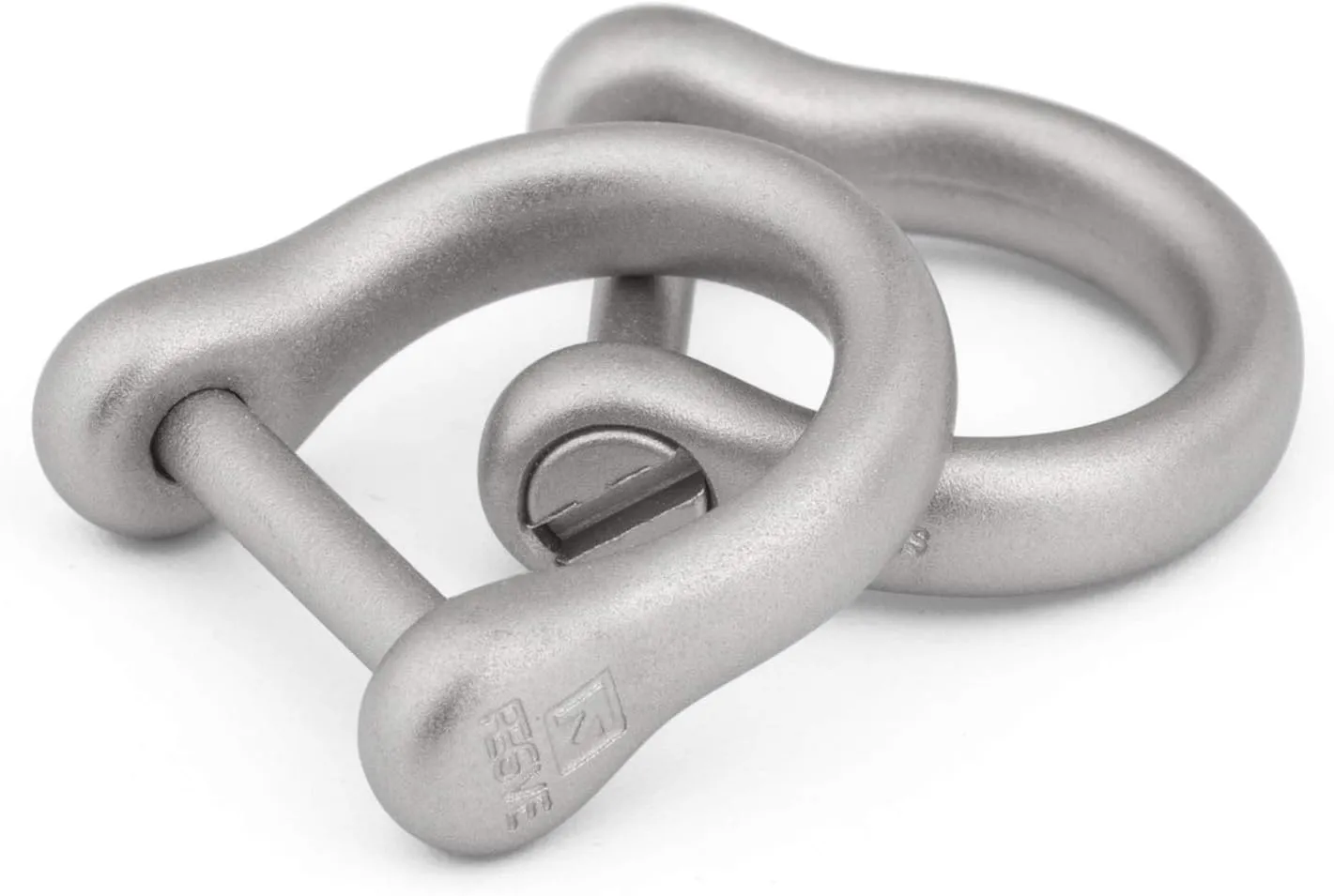 TISUR D Ring Keychain, Two Pieces, Heavy Duty, U Shape, Car Keys/DIY/Leather Craft/Purse