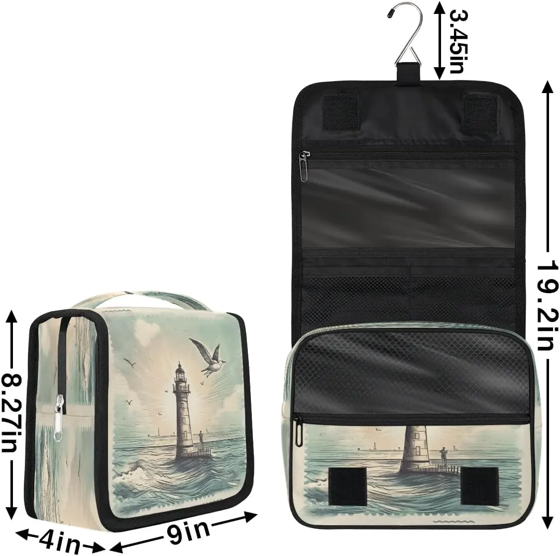 Toiletry Bag Hanging Toiletry Bag Travel Essentials Makeup Bag Travel Size Toiletries Bag Seagull Lighthouse Travel Essentials For Women Travel Containers For Toiletries