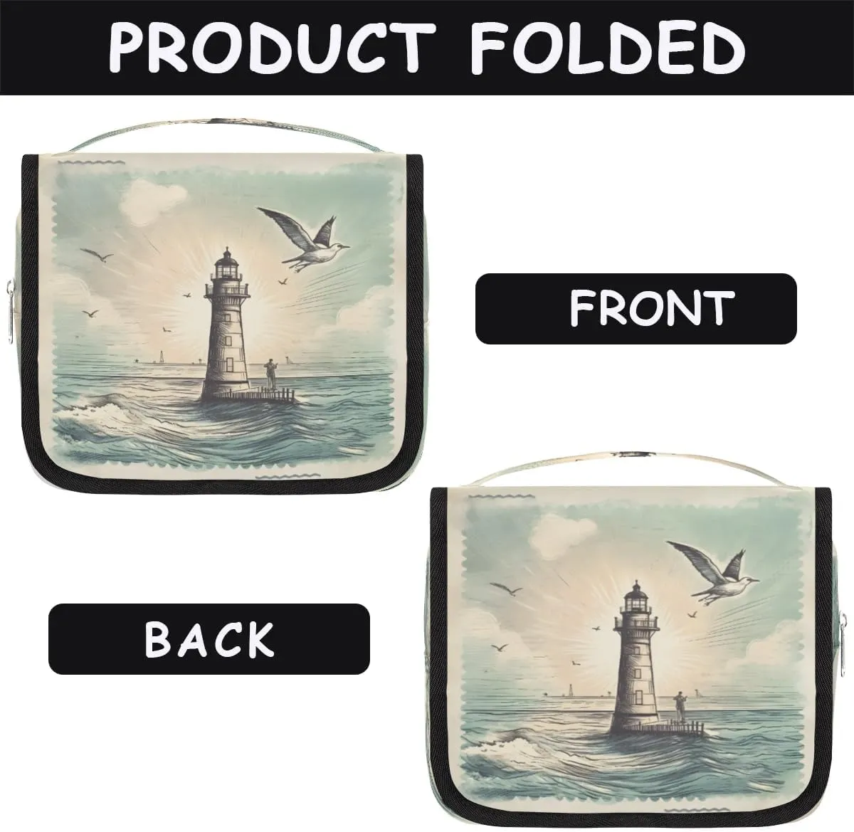 Toiletry Bag Hanging Toiletry Bag Travel Essentials Makeup Bag Travel Size Toiletries Bag Seagull Lighthouse Travel Essentials For Women Travel Containers For Toiletries