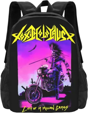 Toxic Music Holocaust Backpack Fashion Laptop Bag Lightweight Work Daypack Hiking Backpacks Outdoor Shoulder Bags