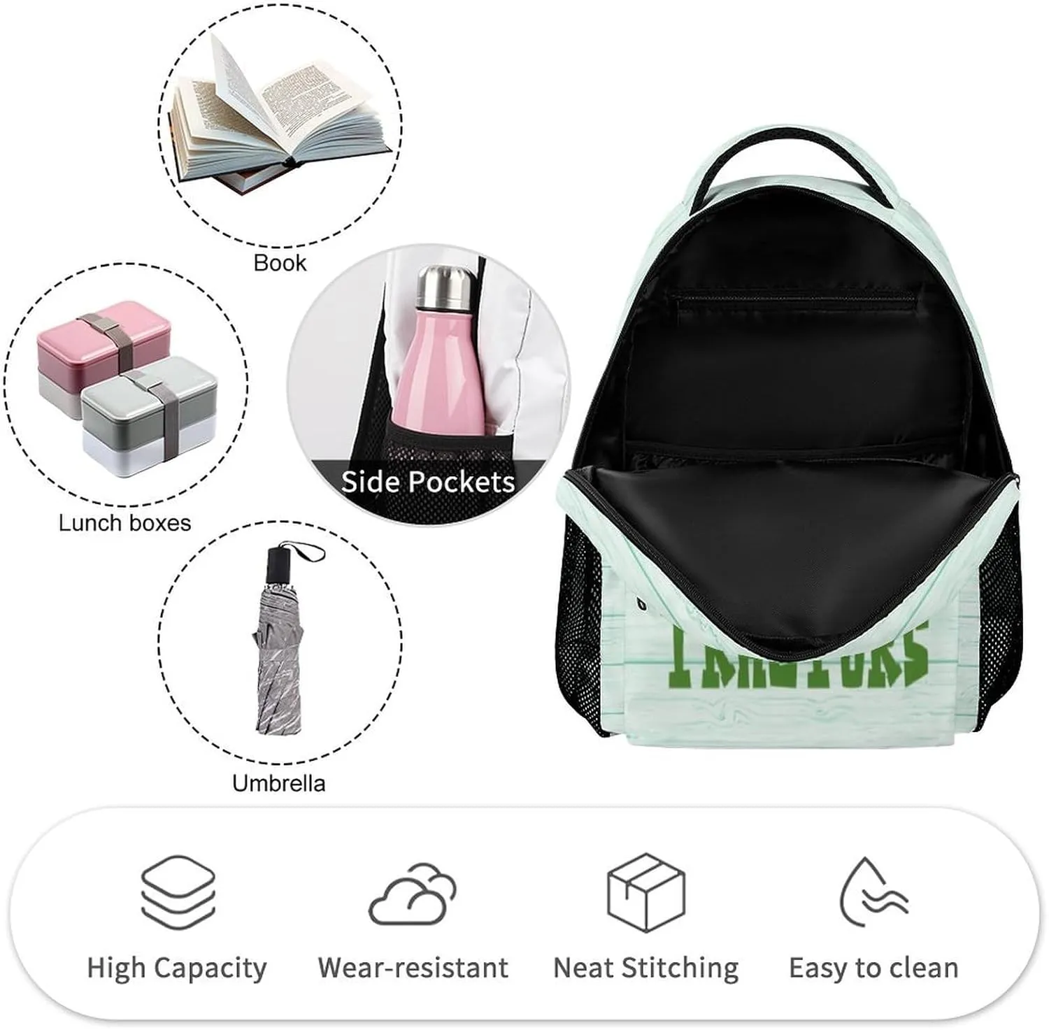 Tractor Backpack for Kids Girls Boys School, 16 Inches Cute Tractors Theme Bookbag, Adjustable, Lightweight, Large Capacity, Colorful Daily Casual Backpacks