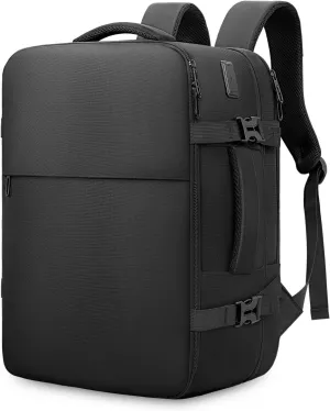 Travel Backpack for Men Women, Airline Approved Carry On Backpack, Waterproof Sports Luggage Backpack (Black)