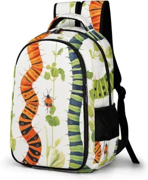 Travel Backpack for Men Women Carry On Backpack 15.6 Inch Laptop Backpack Caterpillar Pattern Work Business Backpacks