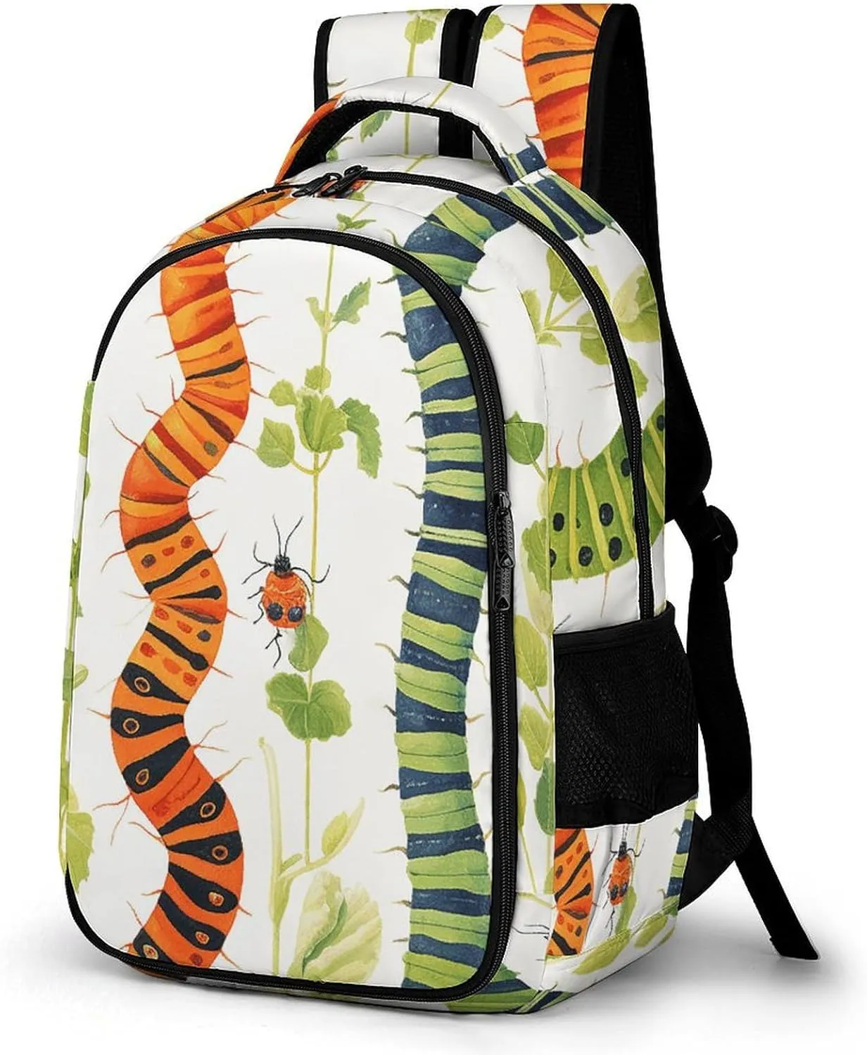 Travel Backpack for Men Women Carry On Backpack 15.6 Inch Laptop Backpack Caterpillar Pattern Work Business Backpacks