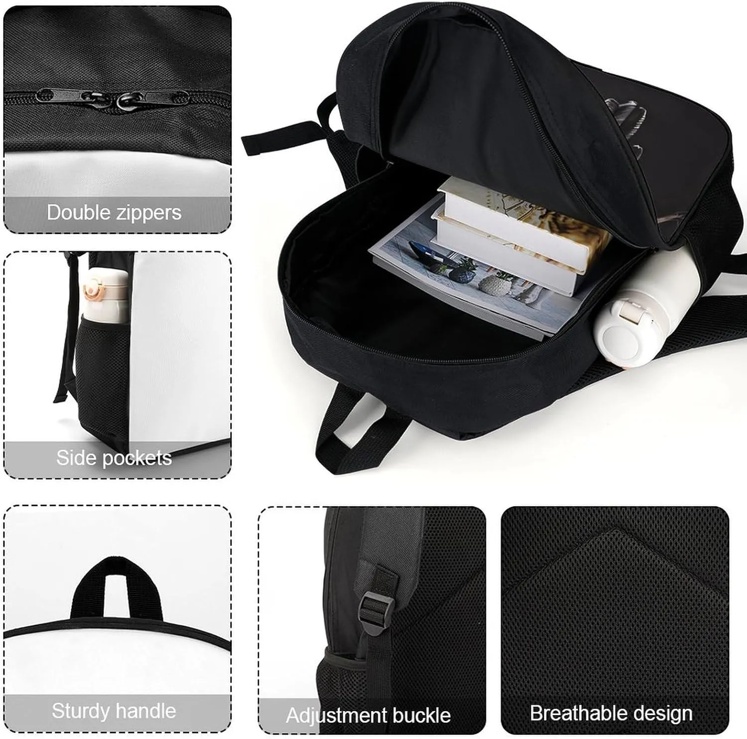 Travel Backpack for Men Women Daypack Late Night Owl Laptop Backpack Computer Bag Business Work Bag for Work