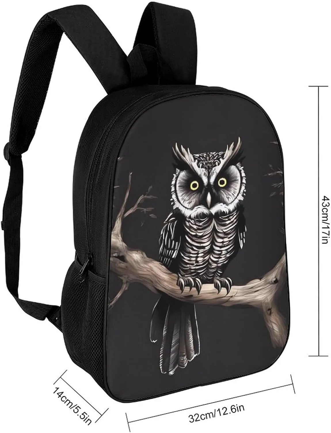Travel Backpack for Men Women Daypack Late Night Owl Laptop Backpack Computer Bag Business Work Bag for Work