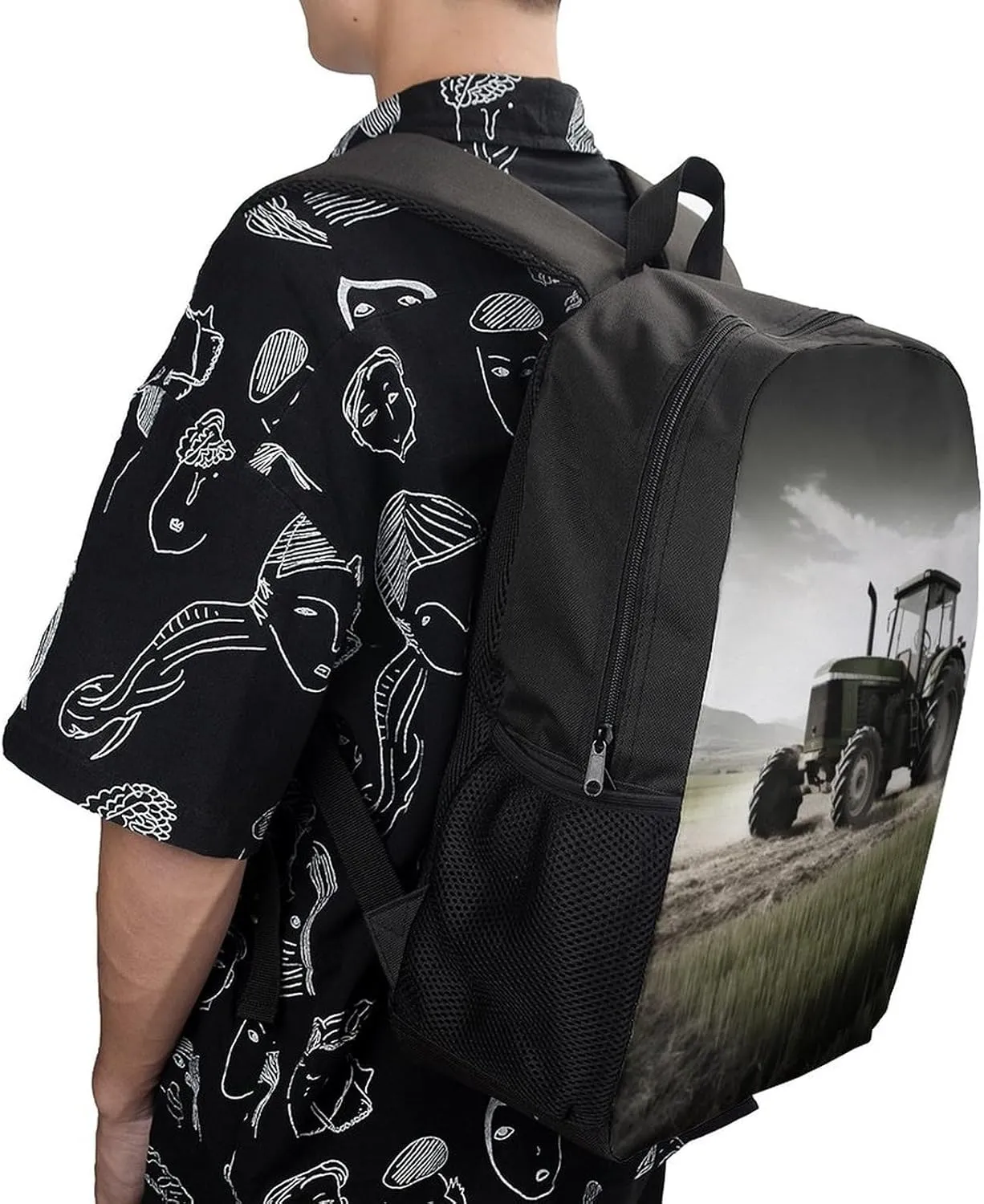 Travel Backpack for Men Women Daypack Tractor Agriculture Tranquil Laptop Backpack Computer Bag Business Work Bag for Work